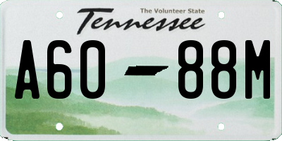 TN license plate A6088M