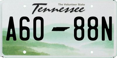 TN license plate A6088N