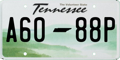 TN license plate A6088P