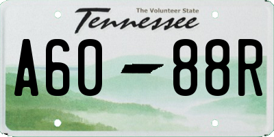 TN license plate A6088R