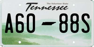TN license plate A6088S