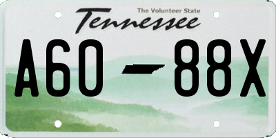 TN license plate A6088X