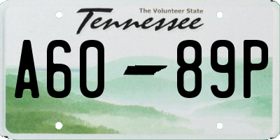 TN license plate A6089P