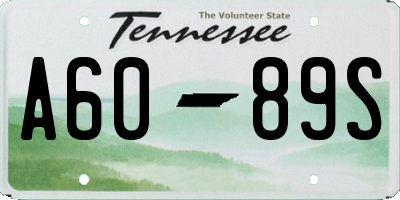 TN license plate A6089S