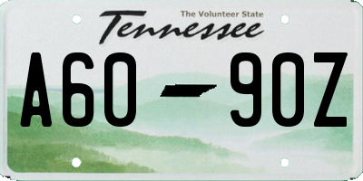 TN license plate A6090Z