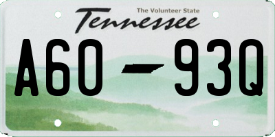 TN license plate A6093Q