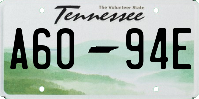 TN license plate A6094E