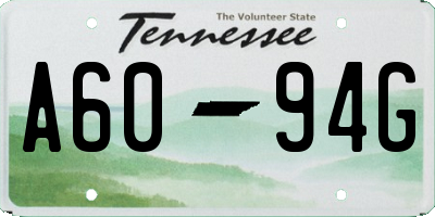 TN license plate A6094G