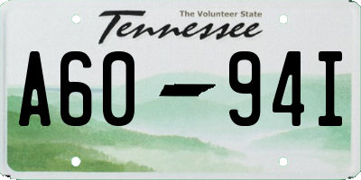 TN license plate A6094I