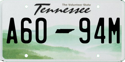 TN license plate A6094M