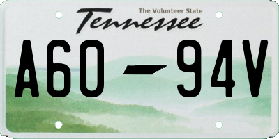 TN license plate A6094V