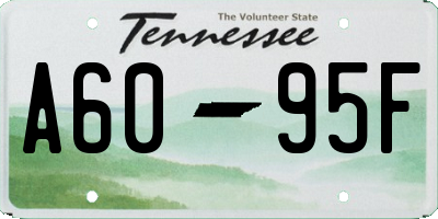 TN license plate A6095F