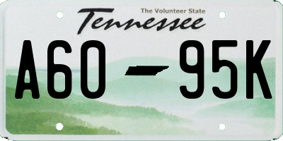 TN license plate A6095K