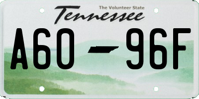 TN license plate A6096F