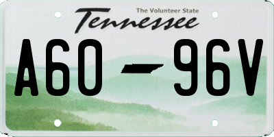 TN license plate A6096V