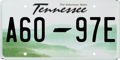 TN license plate A6097E