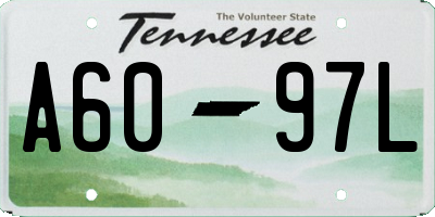 TN license plate A6097L