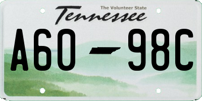 TN license plate A6098C