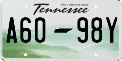 TN license plate A6098Y