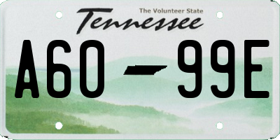 TN license plate A6099E