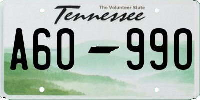 TN license plate A6099O