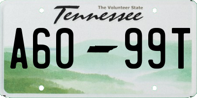 TN license plate A6099T