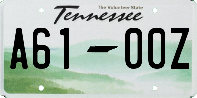 TN license plate A6100Z