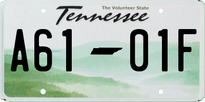 TN license plate A6101F