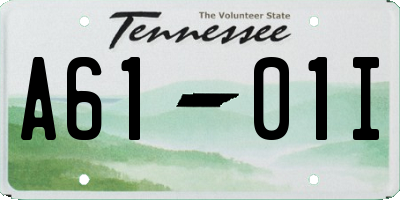TN license plate A6101I