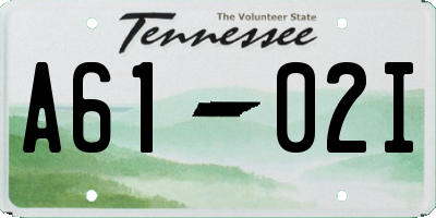 TN license plate A6102I