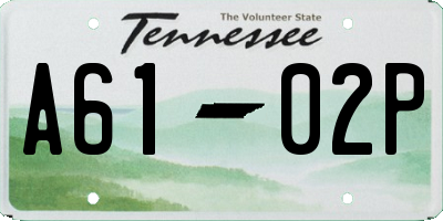 TN license plate A6102P