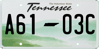 TN license plate A6103C