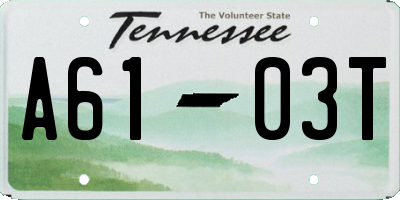 TN license plate A6103T