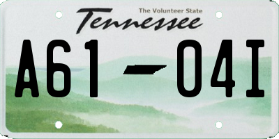 TN license plate A6104I