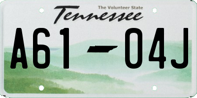 TN license plate A6104J
