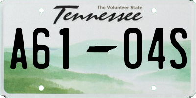 TN license plate A6104S