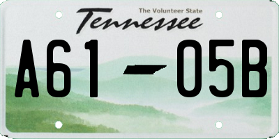 TN license plate A6105B