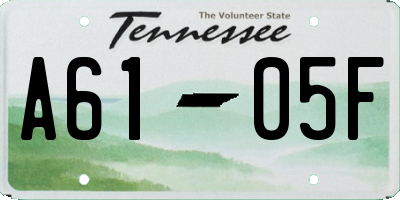 TN license plate A6105F