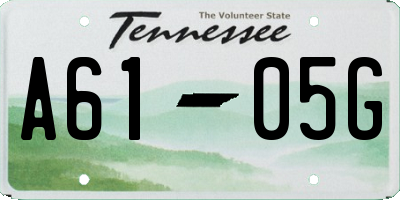 TN license plate A6105G