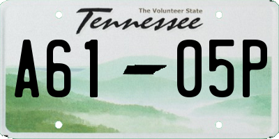 TN license plate A6105P
