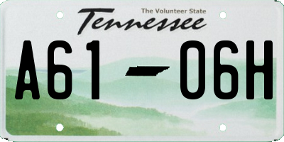 TN license plate A6106H