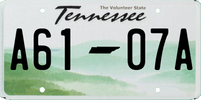 TN license plate A6107A