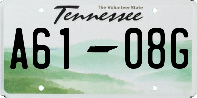 TN license plate A6108G
