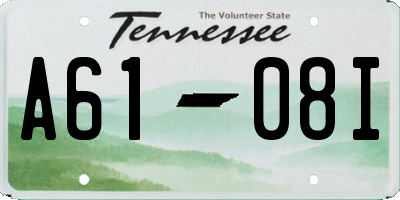 TN license plate A6108I