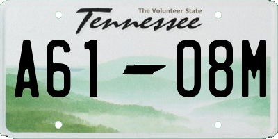 TN license plate A6108M