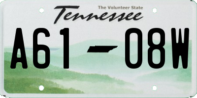TN license plate A6108W
