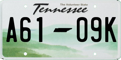 TN license plate A6109K