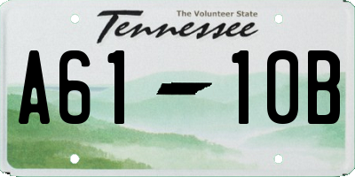 TN license plate A6110B