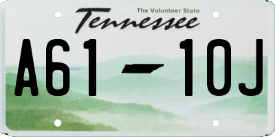 TN license plate A6110J