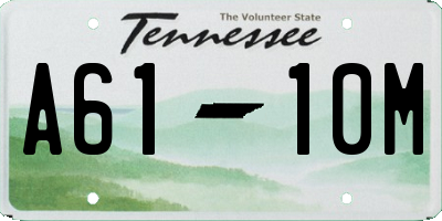 TN license plate A6110M